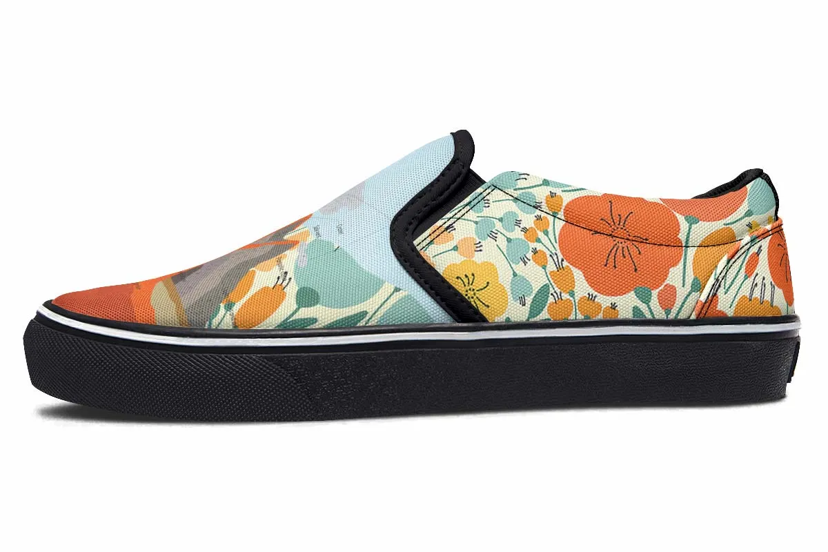 Floral Volcano Slip-On Shoes