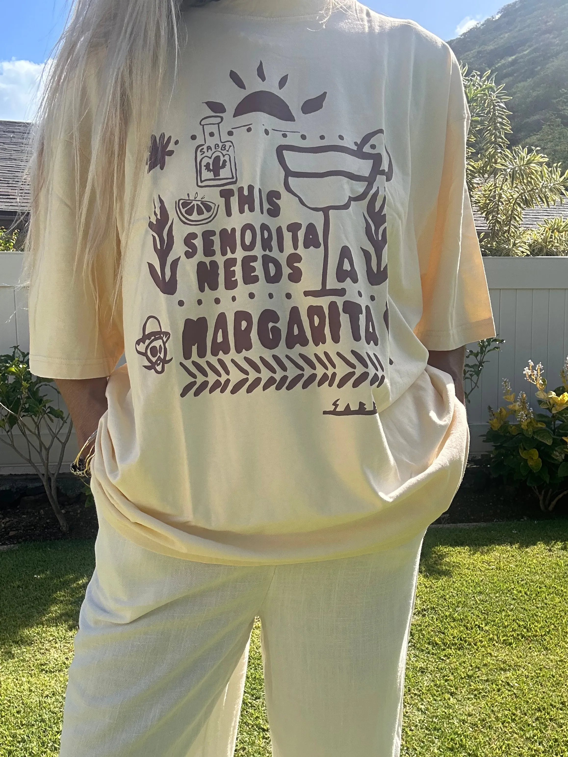SABBI The Margie Oversized tee-Latte