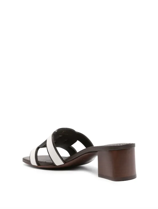 Tod's 50mm interwoven-strap leather mules