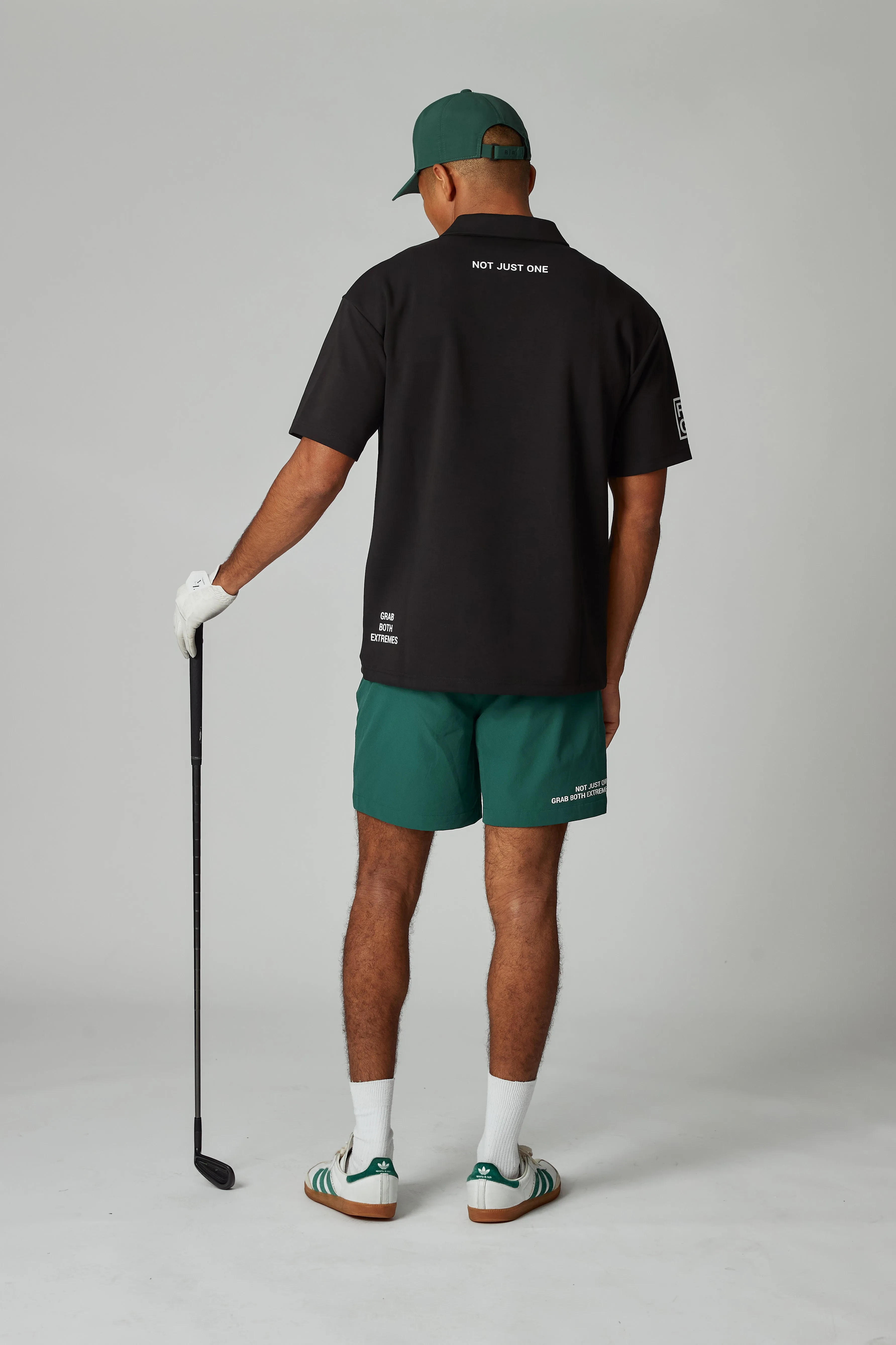 WARM R LOGO S/S POLO BLACK