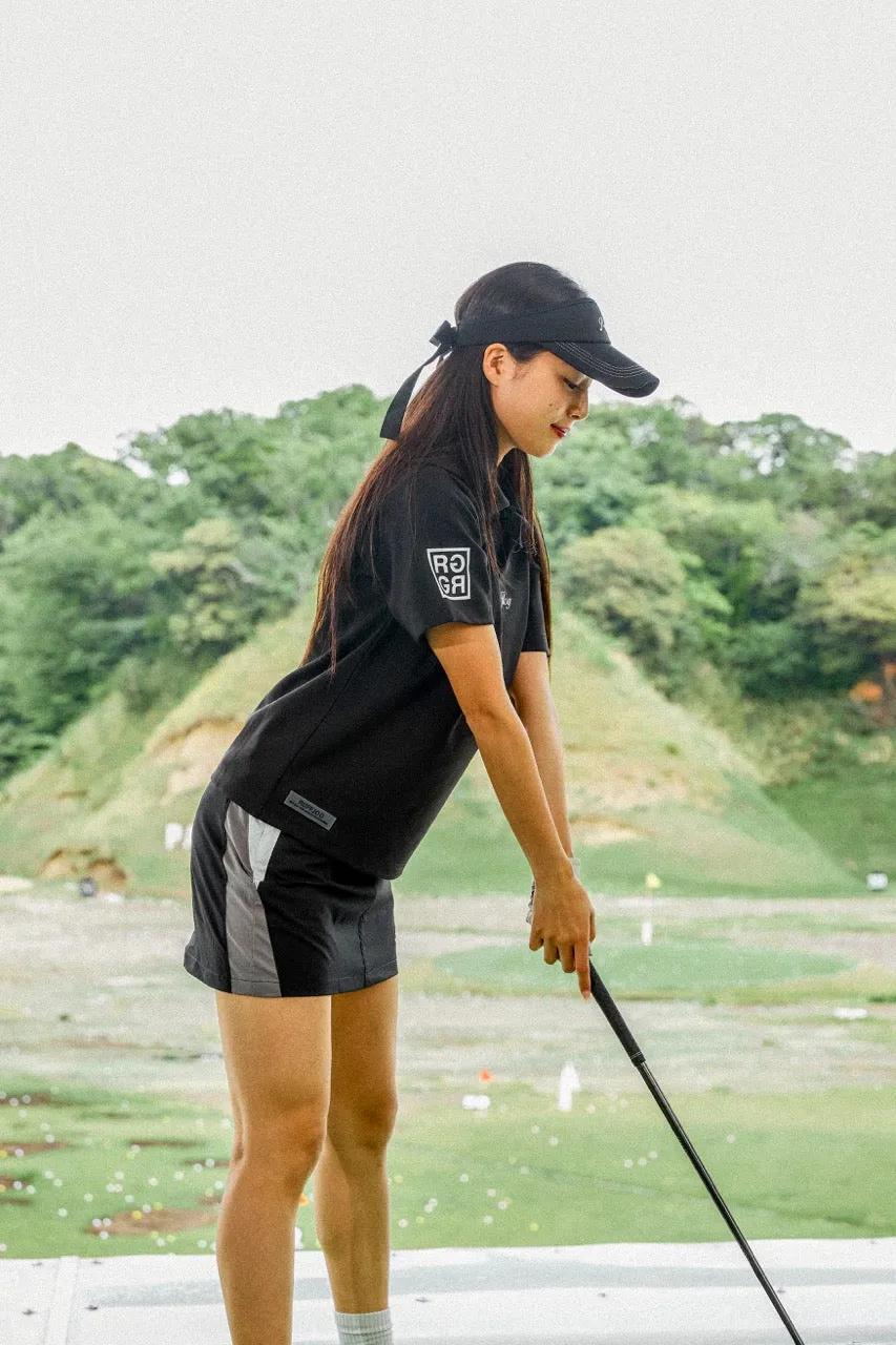 WARM R LOGO S/S POLO BLACK