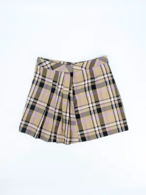 Women's Plaid Skirt,Beige